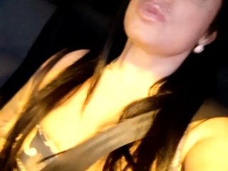 Hot brunette big boobs toying pink pussy