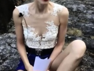 austrian comedian Lisa Eckhart with sexy feet