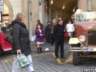 "Guy picks up ginger-haired aged grannie from street"