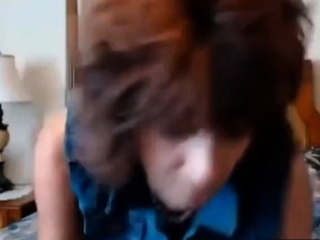 Redhead Granny in Pantyhose Solo Masturbation