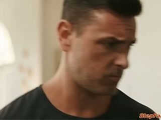 Teen soaked her stepdad with pussy juice