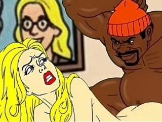Wife Cheats on Her Husband and Fucks with a Black Guy. Cartoon Compilation