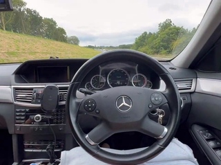 Handjob on a Busy UK Motorway by a Sexy Milf with a Big Cock