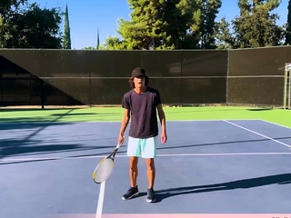 Handsome tennis professor cougar nailed