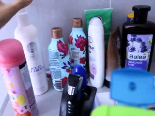 Stepanka Nude Topless Bathroom Tour