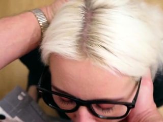 Pink labia close up of naive brunette