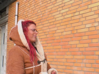 German redhead BBW milf neighbor approached and fucked