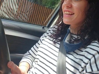 Playing with my pussy while driving - Public Car Webcam Solo