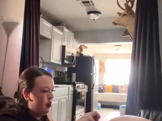 European amateur brunette rides big dick