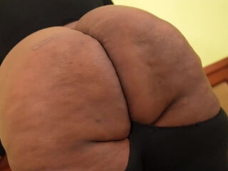 Amateur BBW gets pumped in doggy by a black guy