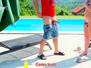 Risky public smash for cheating housewife and her college