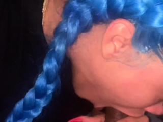 Warning Fantastic blonde big cock blowjob and cumshot