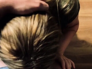 Blonde BBW Amateur Takes a Mouthful