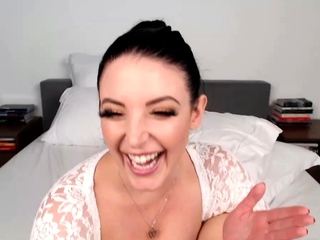 Beautiful brunette with big boobs jerk off instrucions