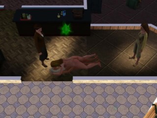 The manager penetrated at work in the porno game Sims Office hump