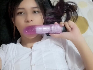 Bored Latina college girl playes herself while in the uniform